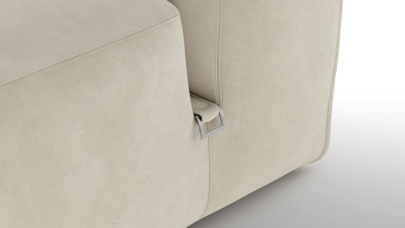 Le Mura Lounge Armchair, Eggshell Vegan Suede