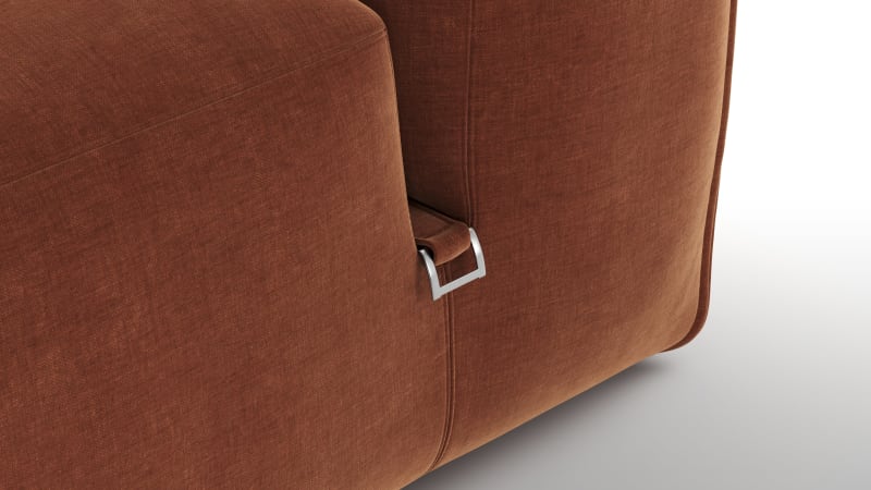 Le Mura Lounge Armchair, Rust Chenille