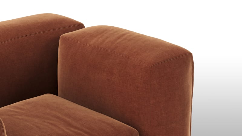 Le Mura Lounge Armchair, Rust Chenille
