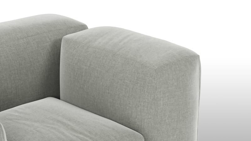Le Mura Lounge Armchair, Soft Gray Brushed Weave
