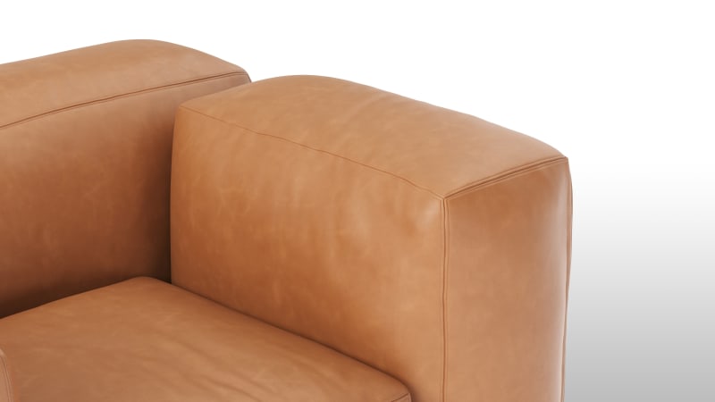 Le Mura Lounge Armchair, Tan Vegan Leather