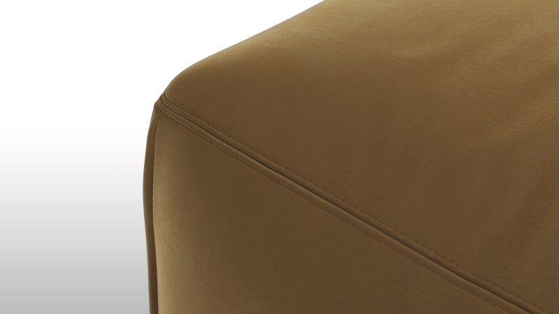 Le Mura Sectional Module, Right Arm, Old Gold Luxe Velvet