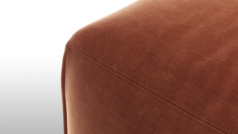 Le Mura Sectional Module, Right Arm, Rust Chenille