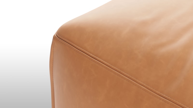 Le Mura Sectional Module, Right Arm, Tan Vegan Leather