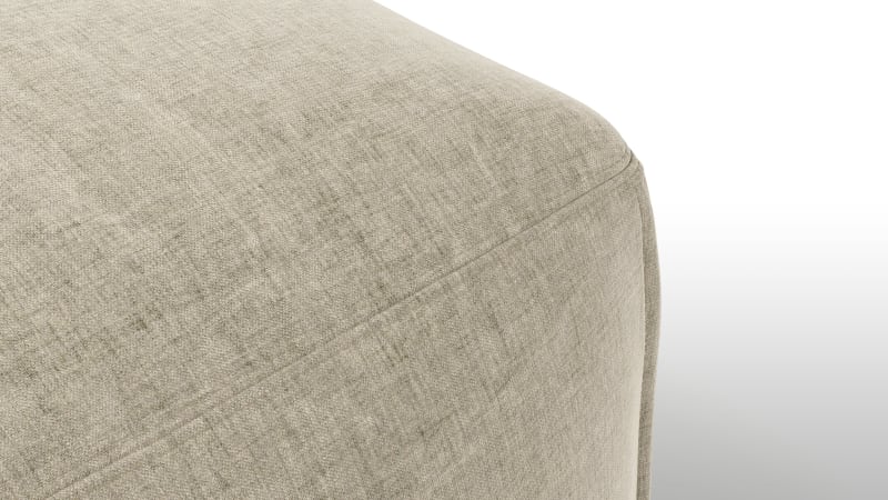 Le Mura Modular Chaise, Beige Gray Chenille