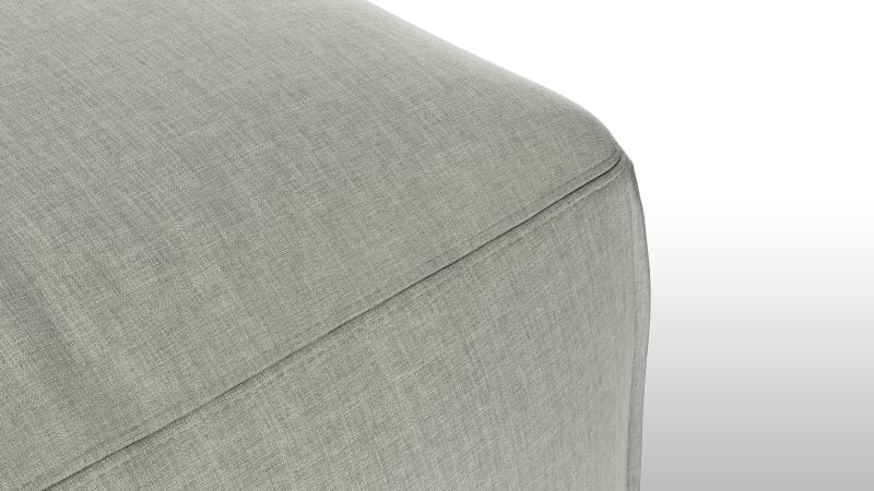 Le Mura Modular Chaise, Soft Gray Brushed Weave