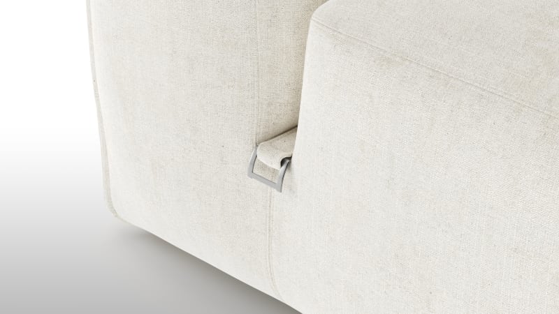 Le Mura Open End Sofa, Right, Natural Linen