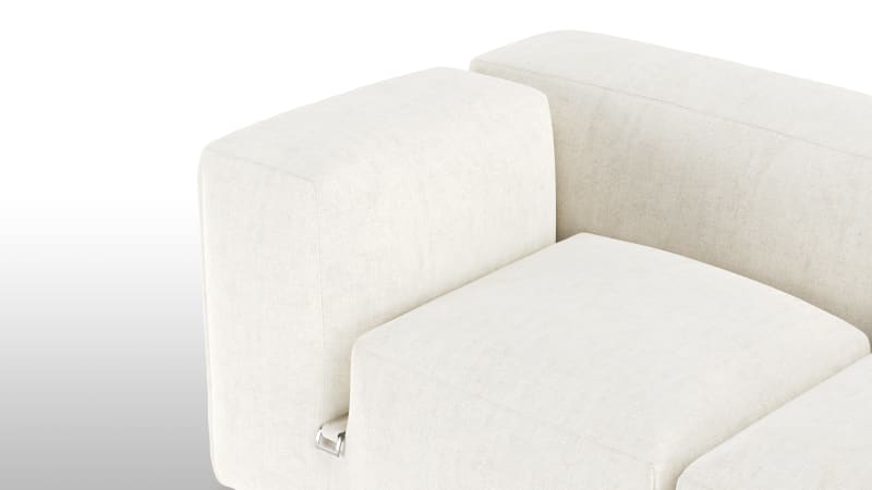 Le Mura Open End Sofa, Right, Natural Linen