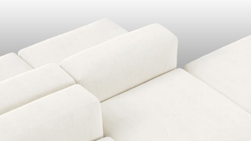 Le Mura Sectional Sofa, Dual Aspect, Left, Natural Linen