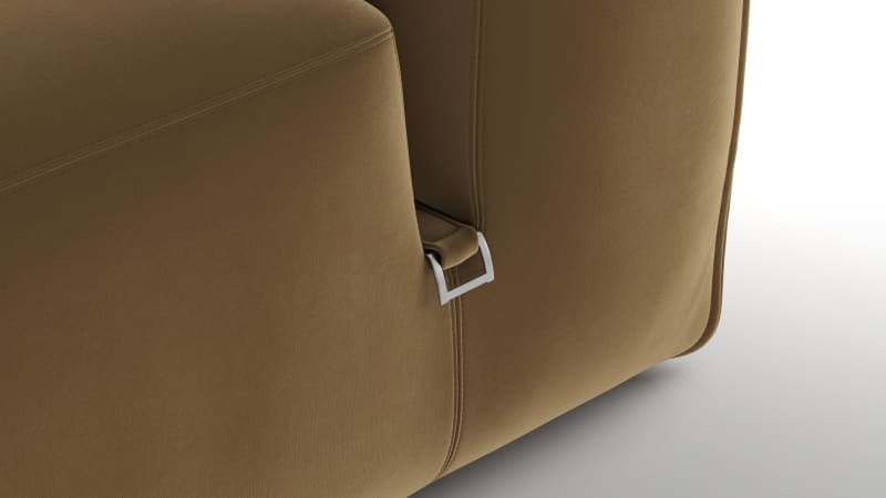 Le Mura Sectional Sofa, Dual Aspect, Left, Old Gold Luxe Velvet