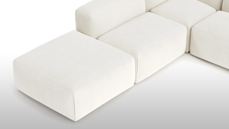 Le Mura Sectional Sofa, Left Corner, Natural Linen