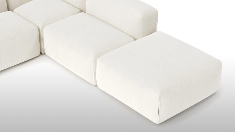 Le Mura Sectional Sofa, Right Corner, Natural Linen