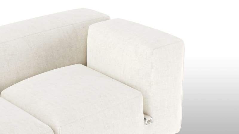 Le Mura Two Seater Sofa, Natural Linen