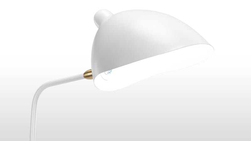 Mouille Single Floor Lamp, White