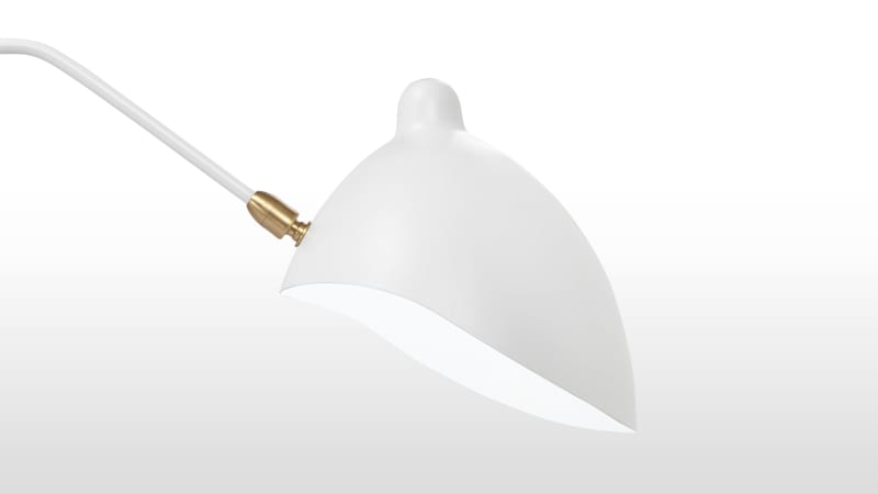 Mouille Ceiling Light, Six Arms, White, W279cm