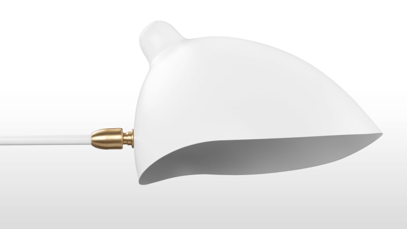 Mouille Rotating Wall Light, White