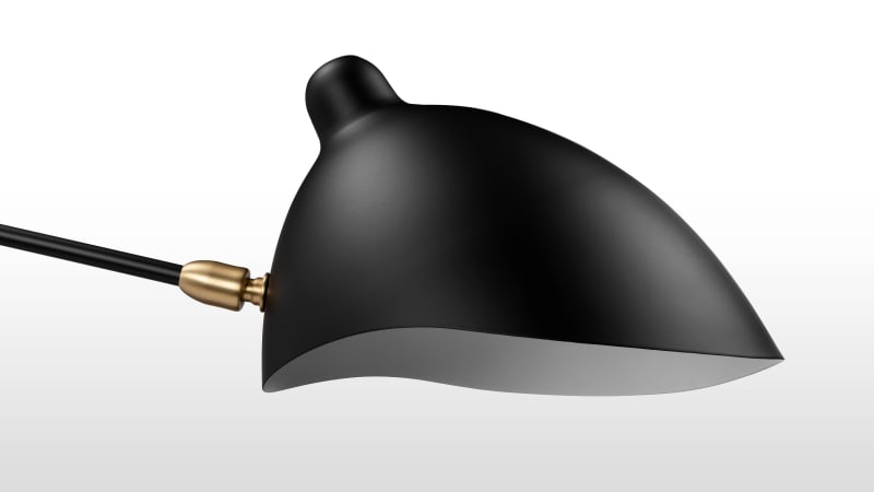 Mouille Single Wall Light, Black