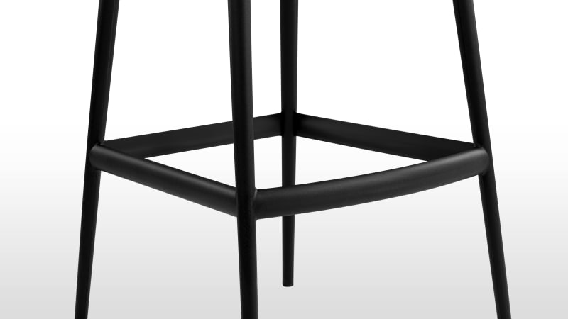 Masters Bar Stool, Black, 75cm Seat Height