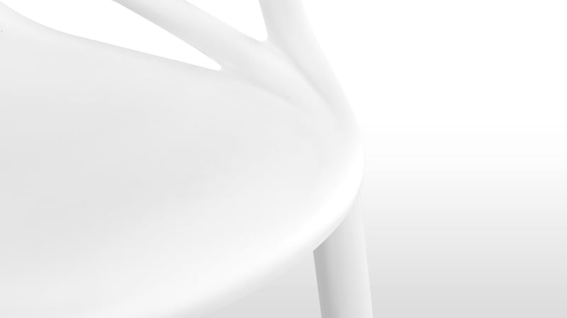 Masters Bar Stool, White, 75cm Seat Height