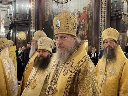Епископ Иоанн принял участие в Патриаршем богослужении в Храме Христа Спасителя