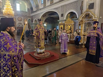 Всенощное бдение в канун Недели 1-й Великого поста в Воскресенском кафедральном соборе г. Шуя