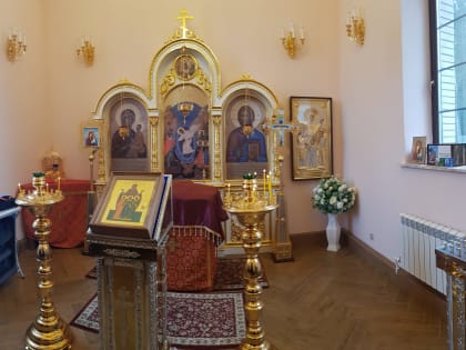 Божественная литургия в часовне во имя святых мучениц Веры, Надежды, Любови и матери их Софии в санатории Оболсуново.