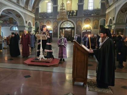 Чтение Великого покаянного канона прп. Андрея Критского в Воскресенском кафедральном соборе г. Шуя