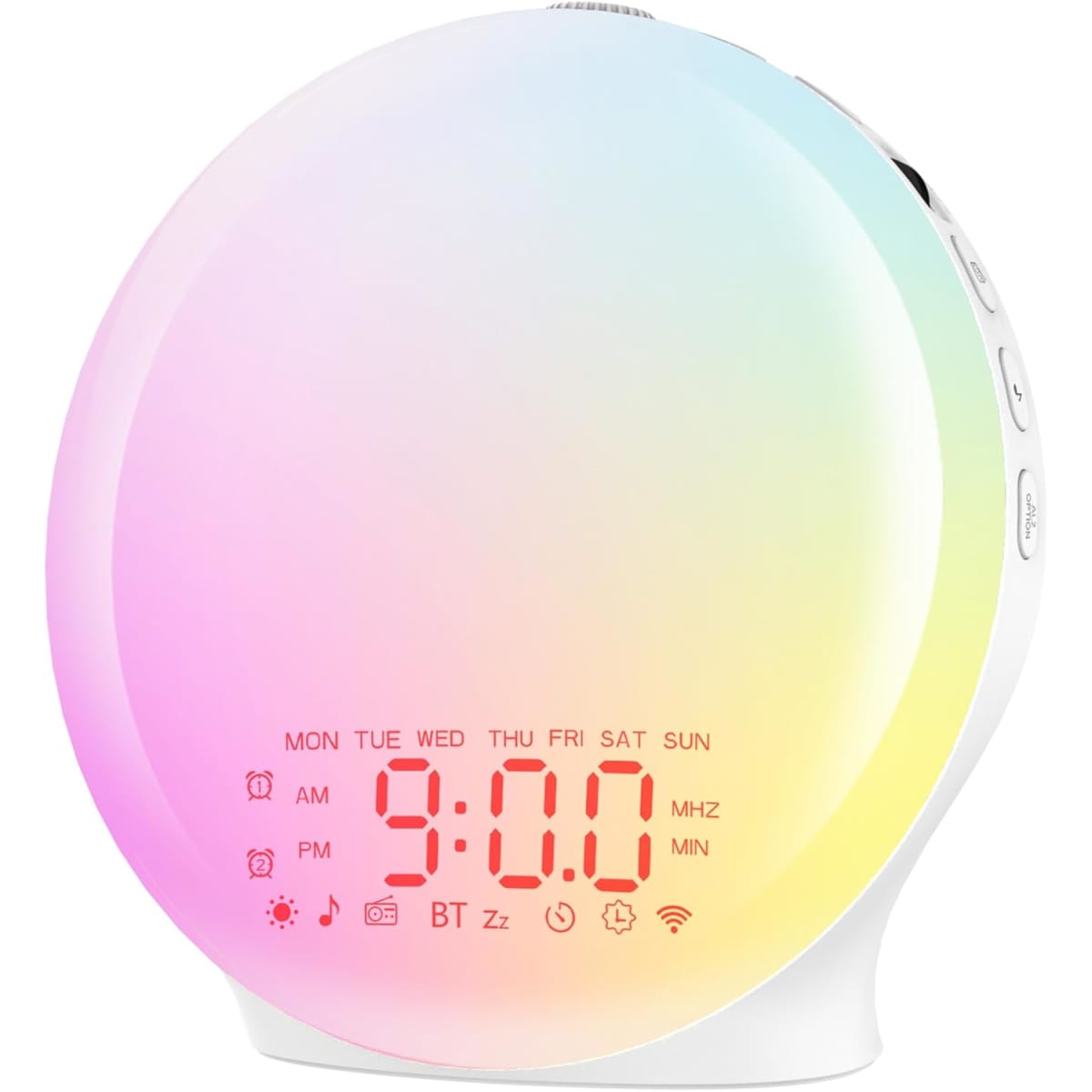 Suright Réveil Lumineux Bluetooth