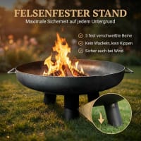 SOUK ONE Feuerschale Kreta Ø 100 cm mit Dreibein-Stand: Detail