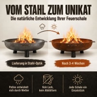 MOODZ Feuerschale Cortenstahl Ø 80 cm: im Einsatz