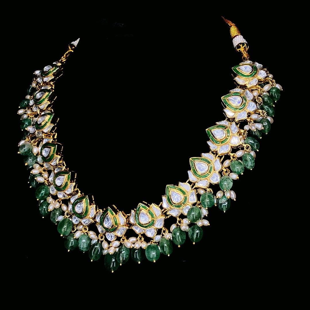Royal Emerald Polki Necklace