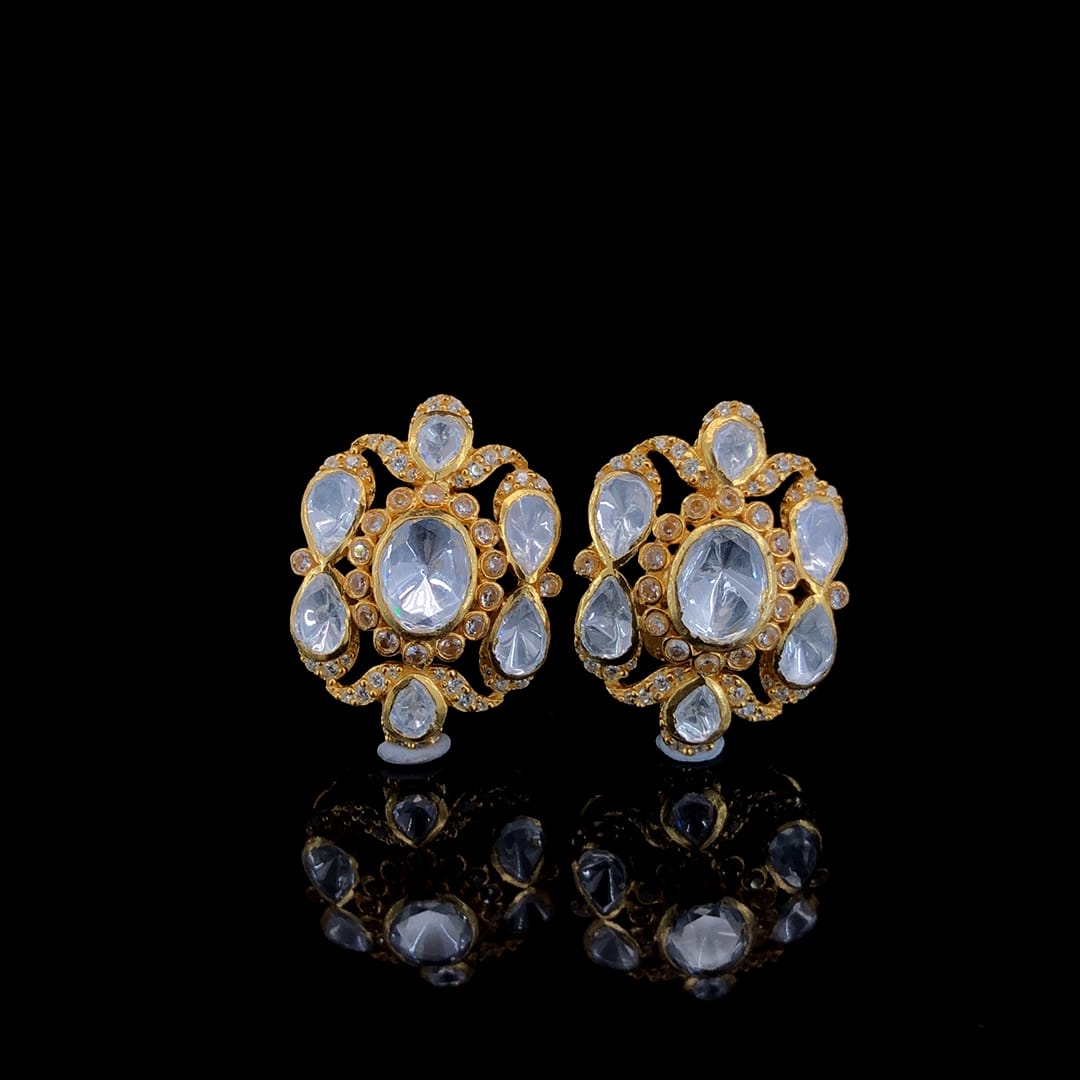 Royal Polki Statement Stud Earrings