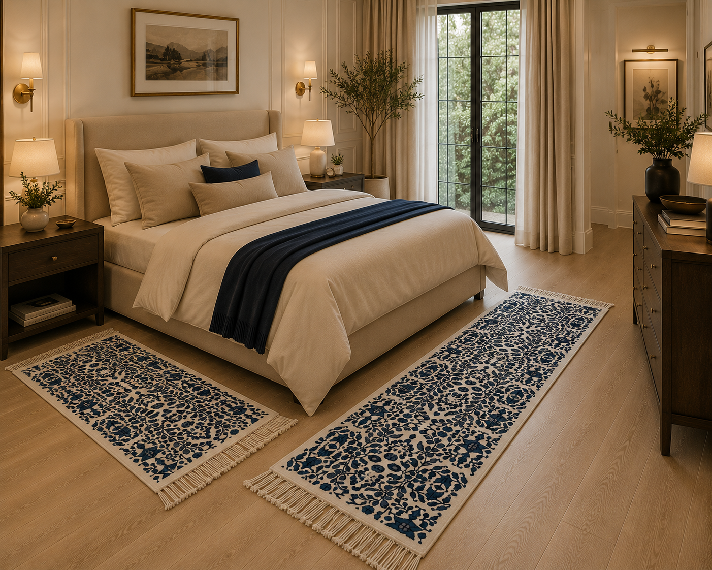fleurjasbluedesc, tapis artisanal tunisien