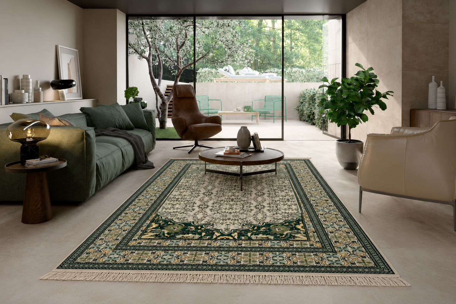 fleurjasvert, tapis artisanal tunisien