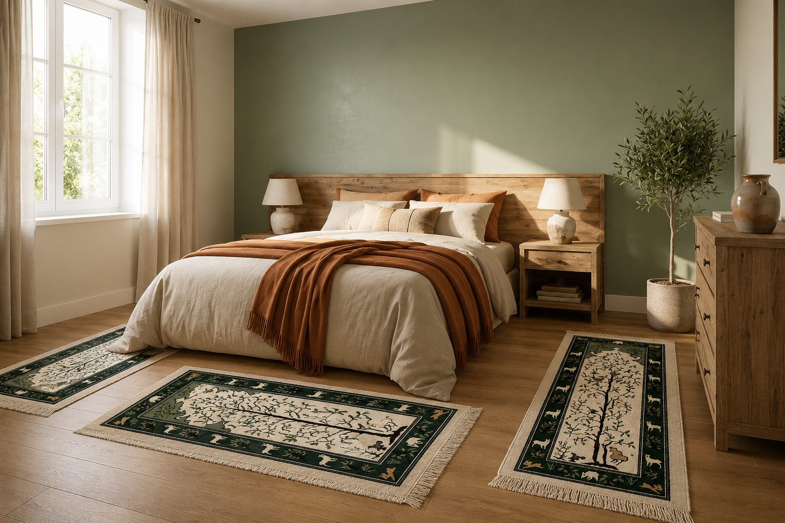 tapis arbre de vie desc, tapis artisanal tunisien