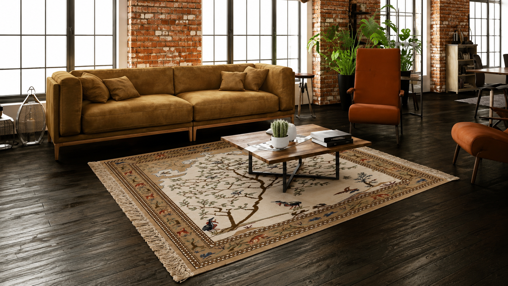 tapis arbre de vie, tapis artisanal tunisien