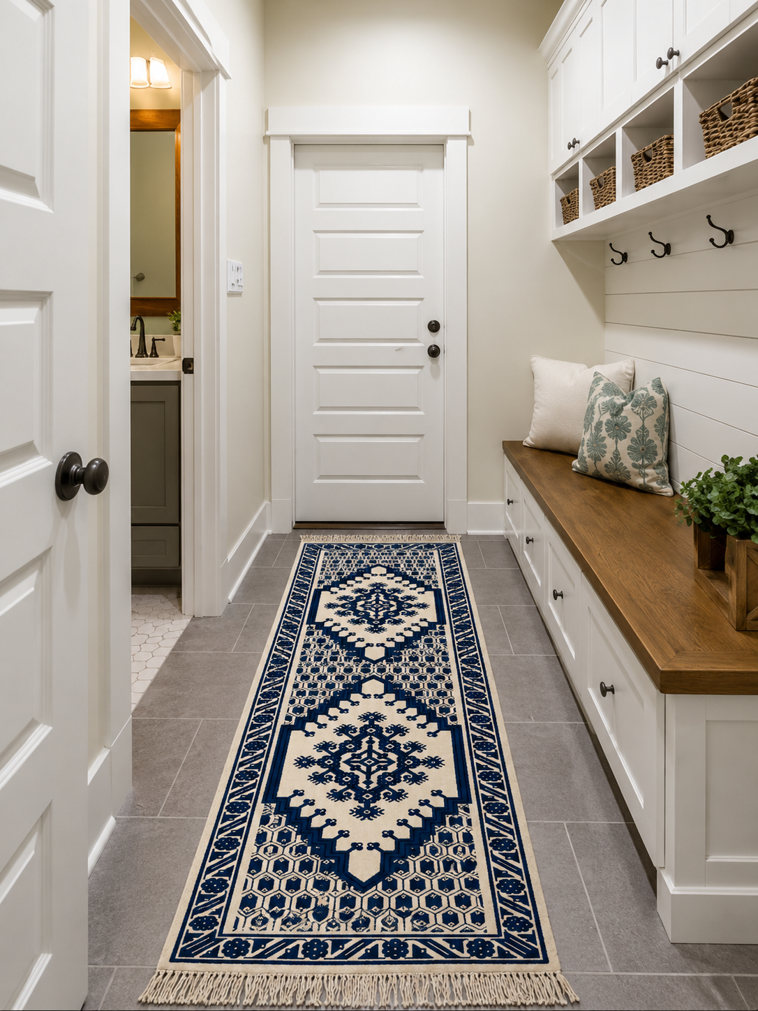 tapis de kairouan7 couloir, tapis artisanal tunisien