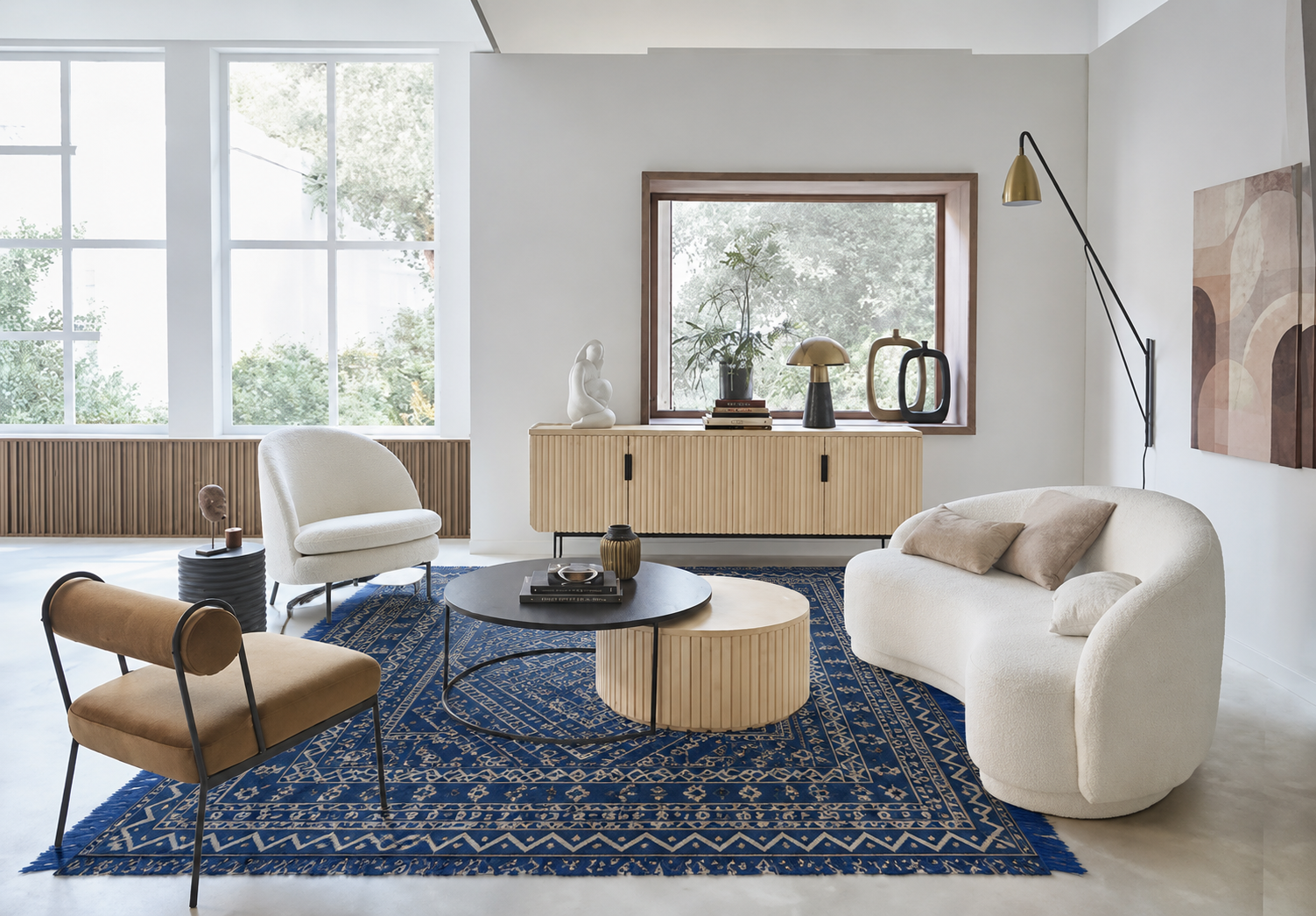 margoum bleu foncé1, tapis artisanal tunisien