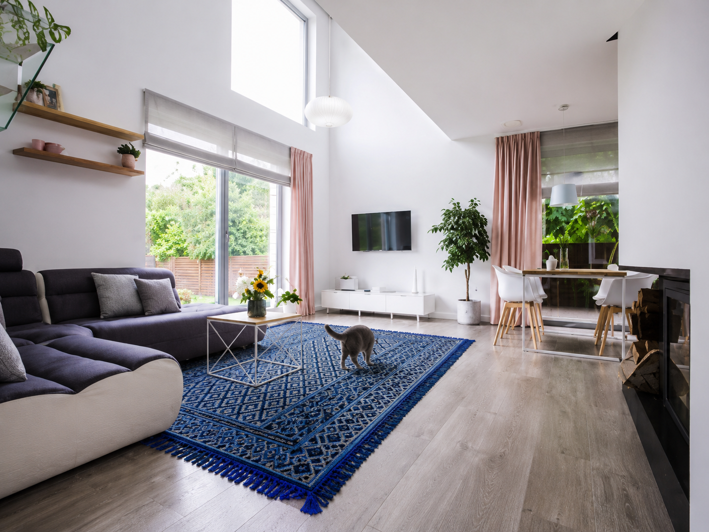 margoum bleu foncé5, tapis artisanal tunisien