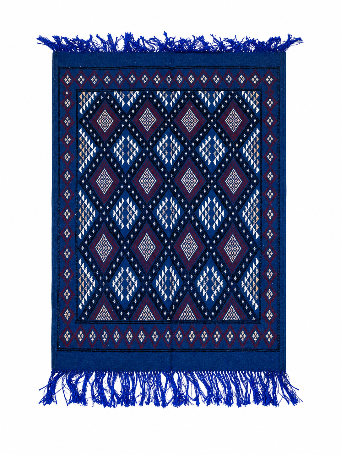 margoum bleu foncé11, tapis artisanal tunisien