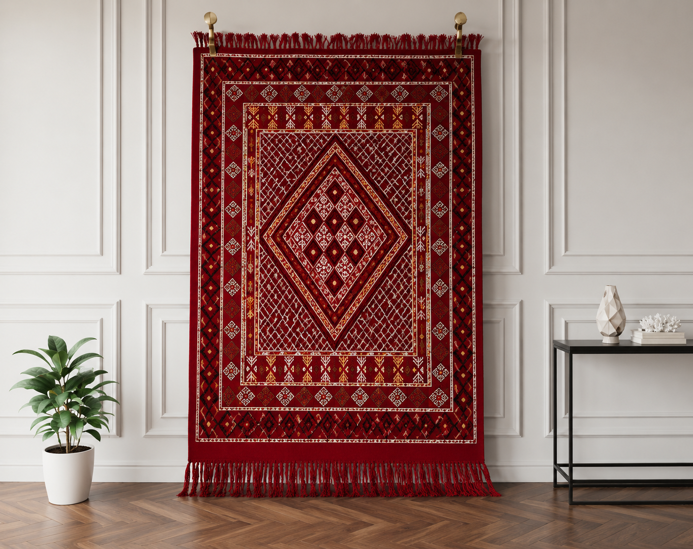 margoum rouge9, tapis artisanal tunisien