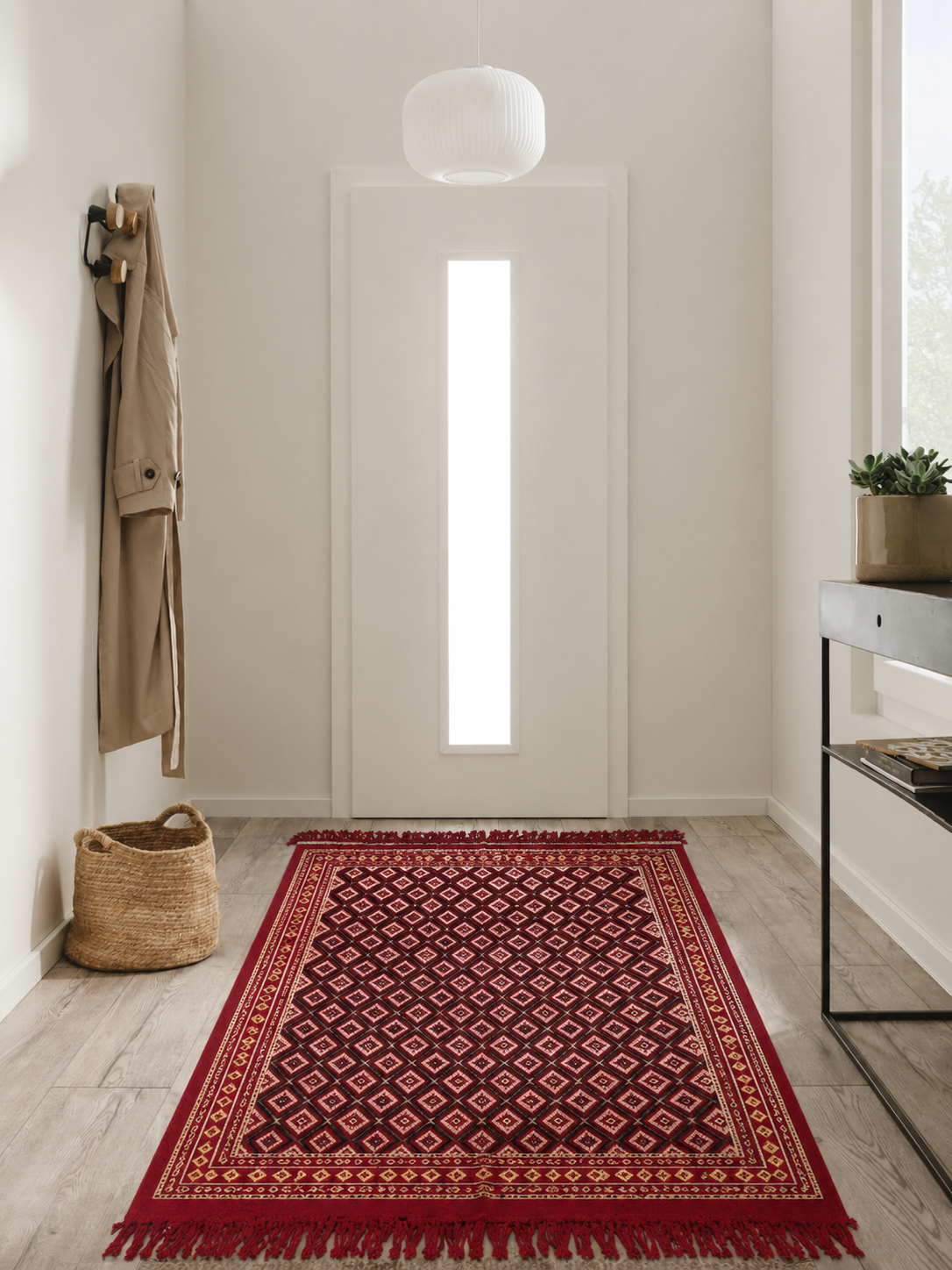 margoum rouge6, tapis artisanal tunisien