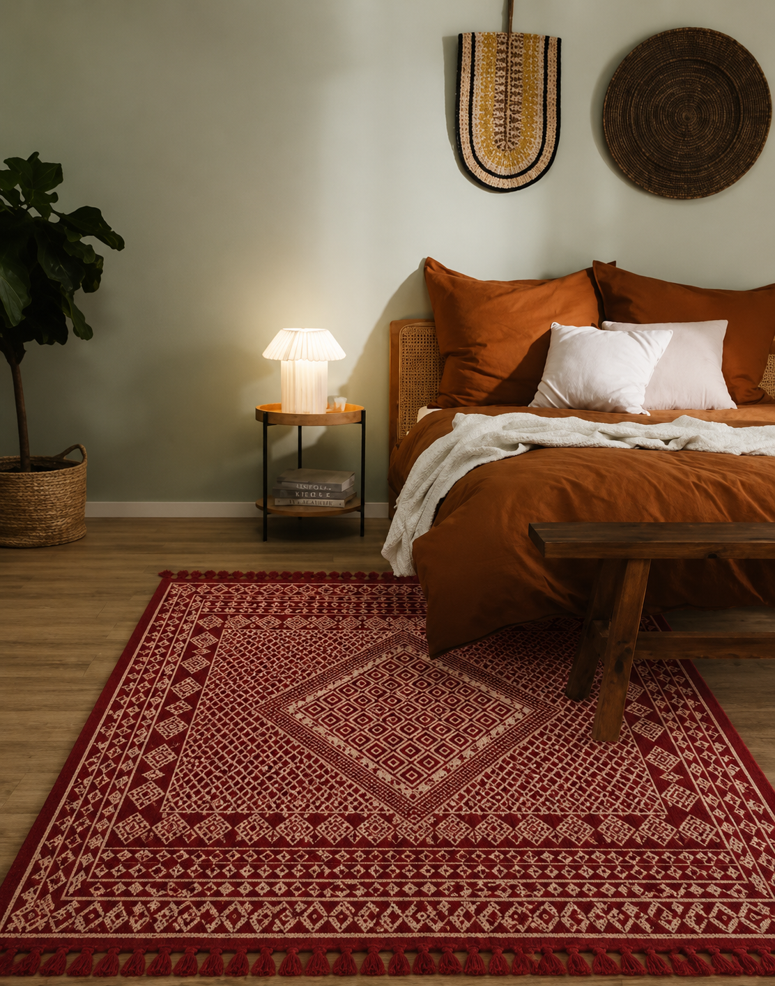 margoum rouge5, tapis artisanal tunisien