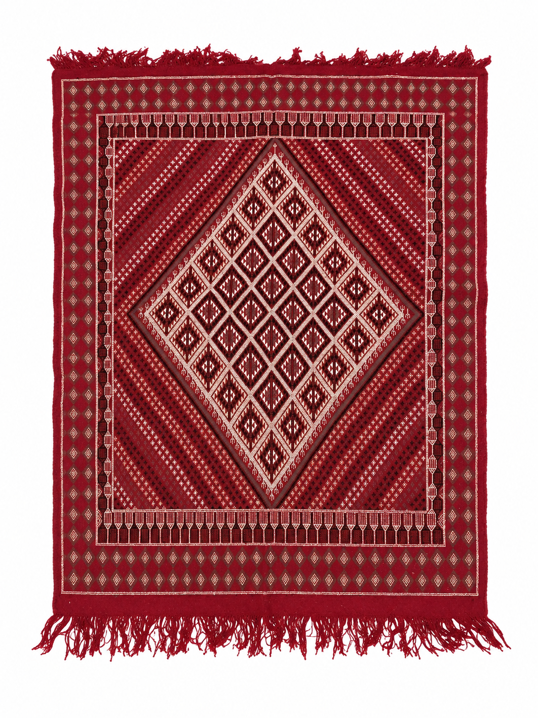margoum rouge3, tapis artisanal tunisien