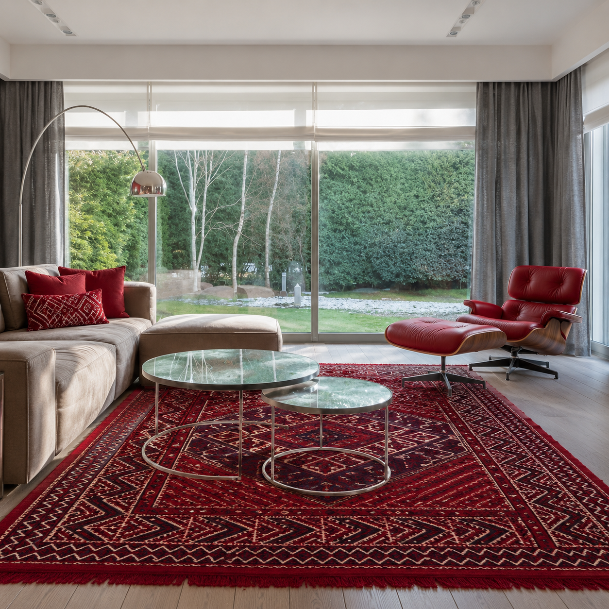 margoum rouge, tapis artisanal tunisien