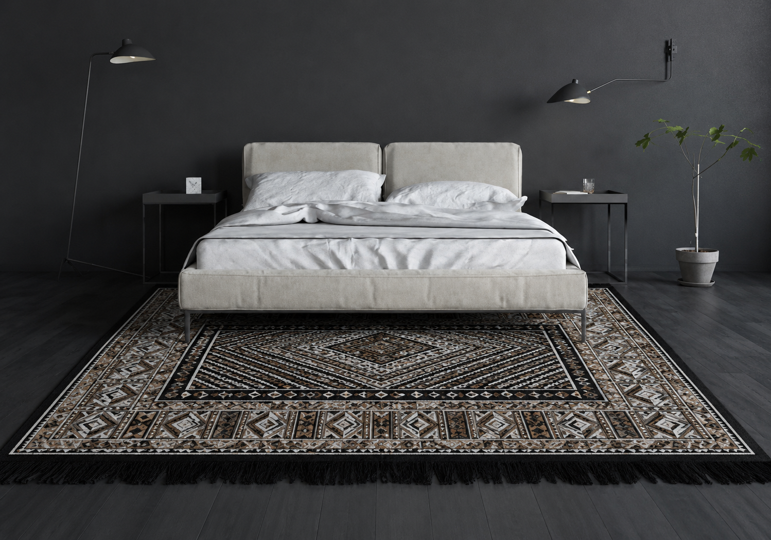 margoum noir1, tapis artisanal tunisien