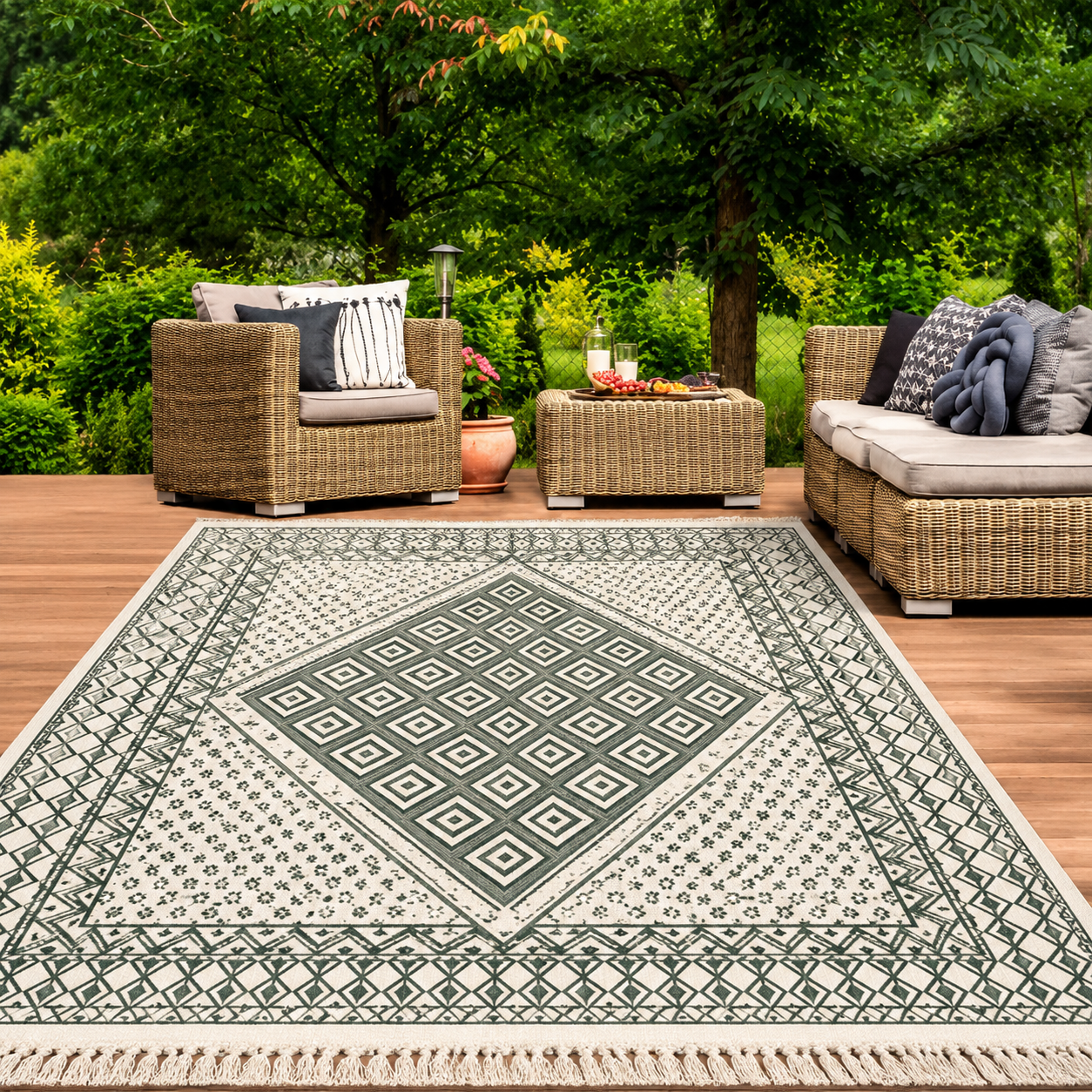 margoum vert5, tapis artisanal tunisien