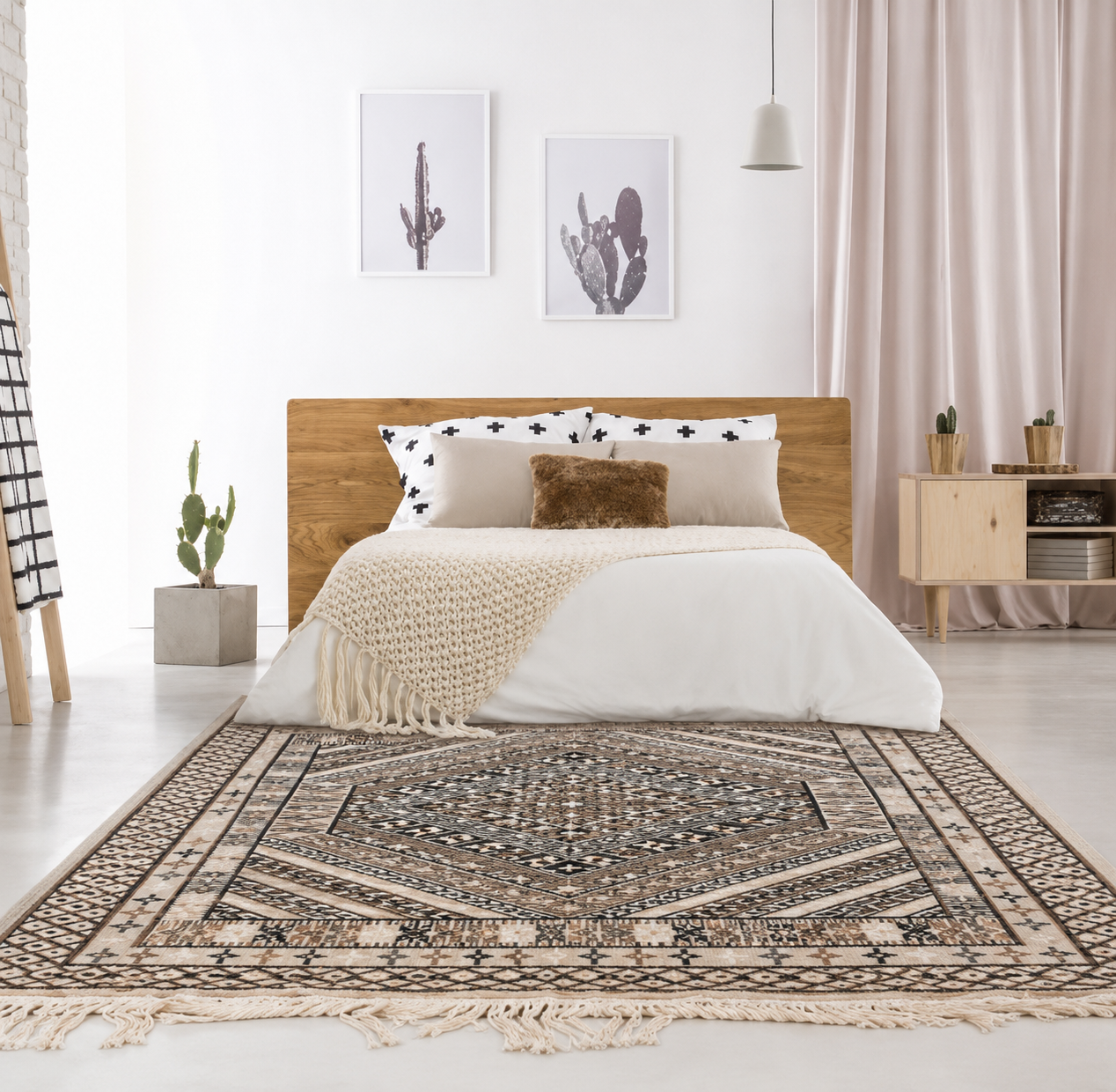 margoum beige2, tapis artisanal tunisien