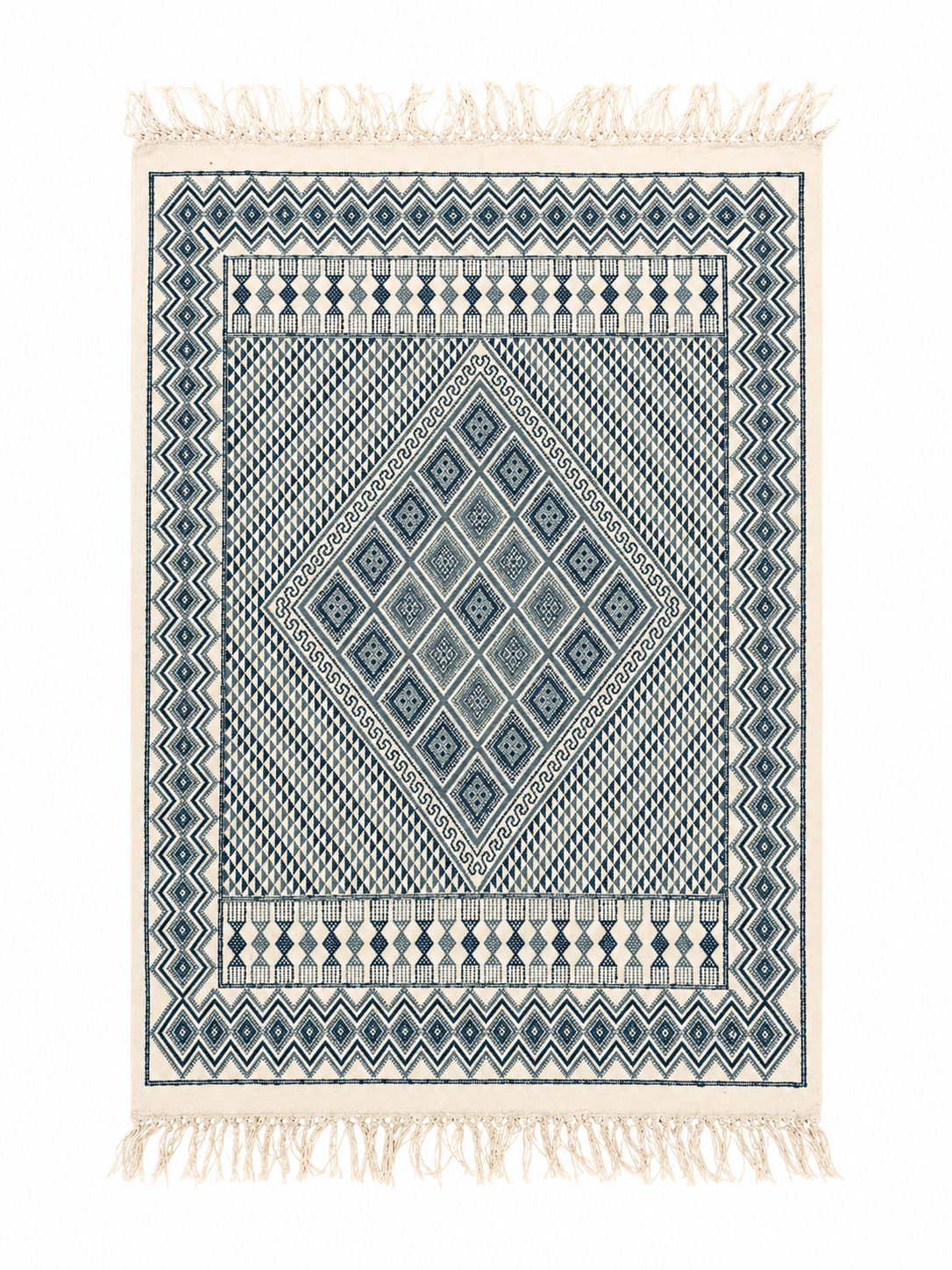 margoum bleu1, tapis artisanal tunisien