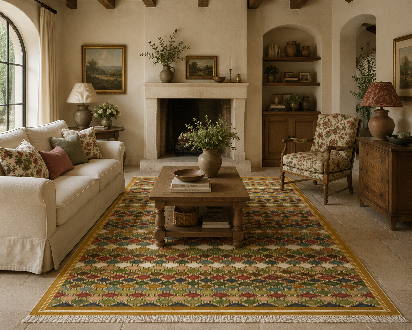 kilim toujen zafran4, tapis artisanal tunisien